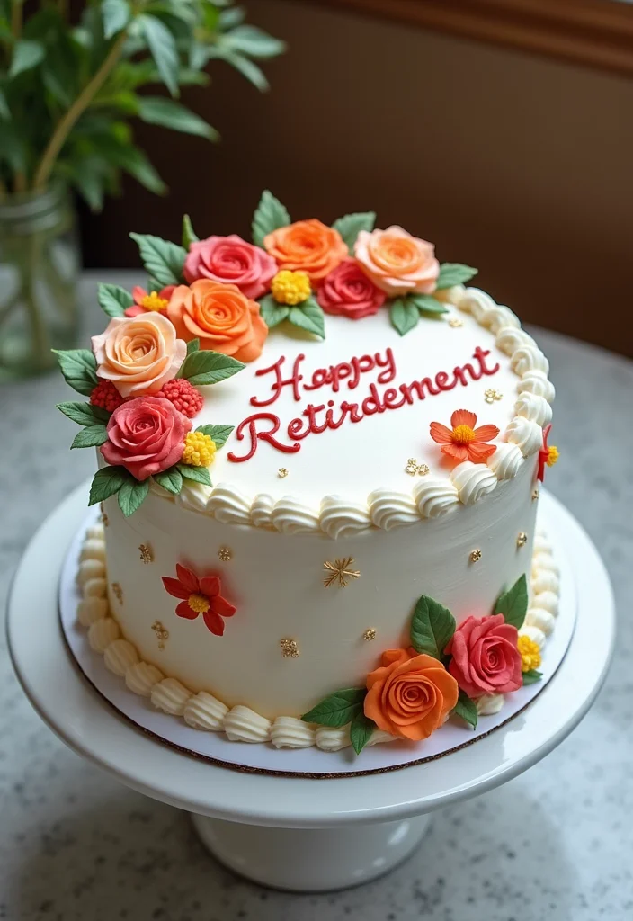 10 Incredible Retirement Cake Ideas That'll Steal the Show at Your Celebration! - 8. The Seasonal Cake