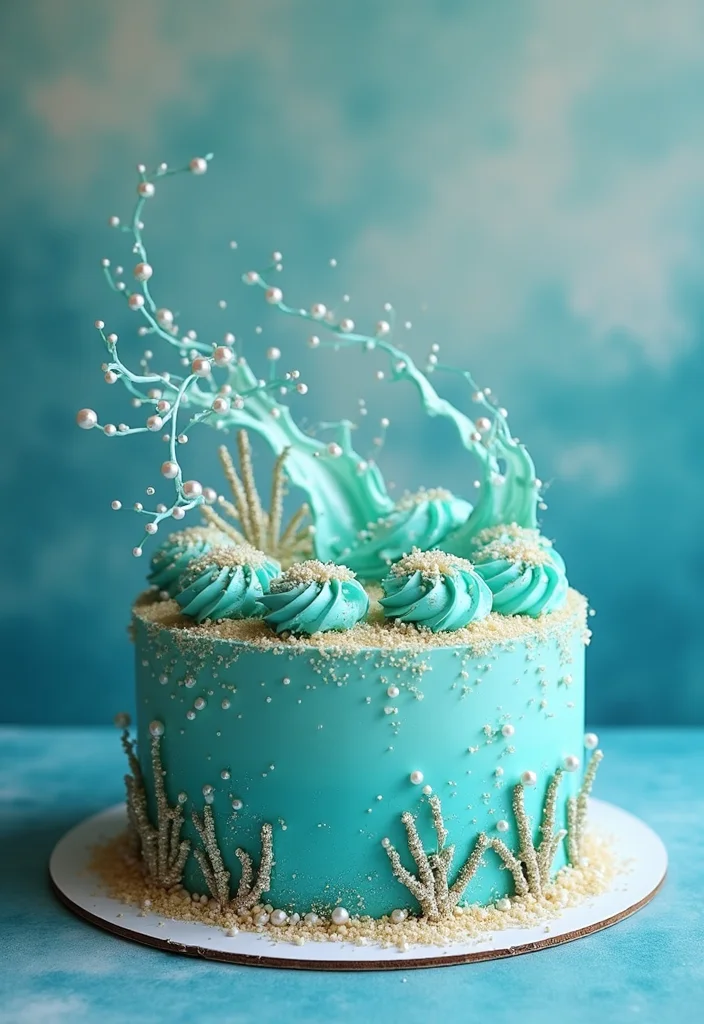 10 Stunning Surf Cakes That Will Make Your Summer Parties Epic (You Won't Believe #5!) - 5. Mermaid Splash Cake (You Won't Believe This One!)
