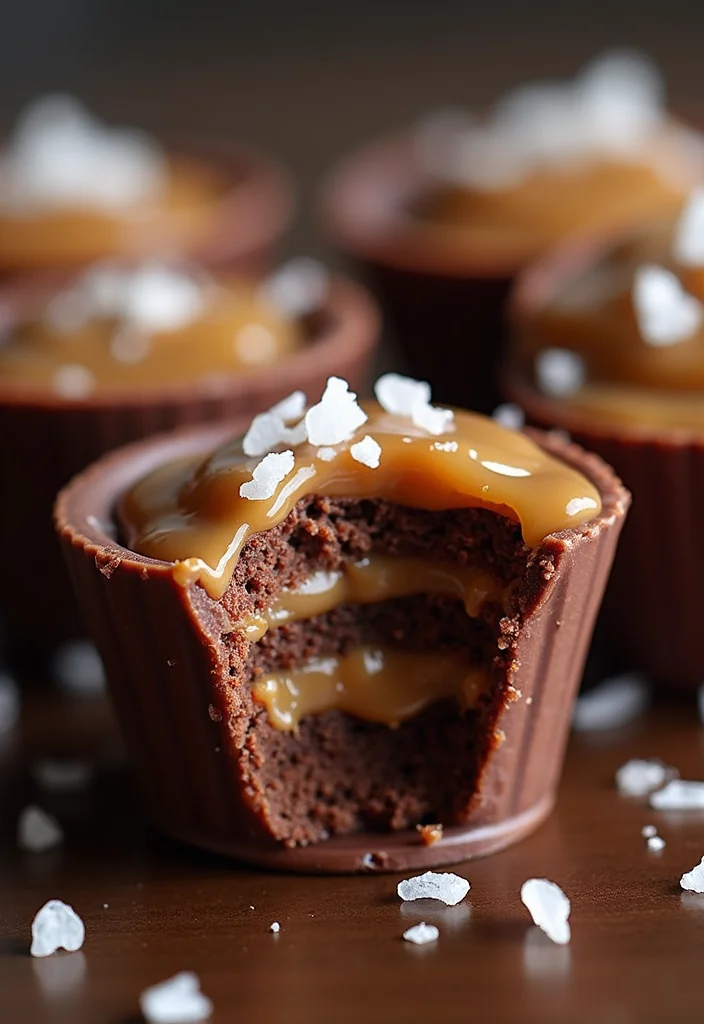 11 Decadent Chocolate Cake Cups Ideas That Will Satisfy Your Sweet Tooth Instantly! - 5. Salted Caramel Chocolate Cups