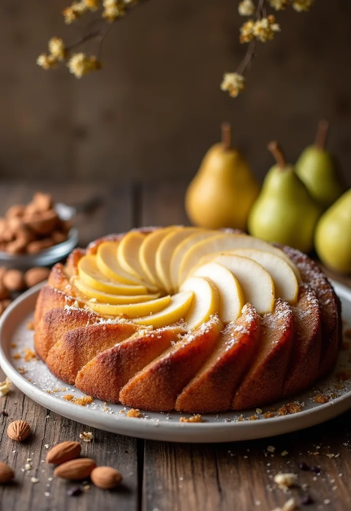 11 Seasonal Tulband Cake Recepten That Embrace the Flavors of Fall (You Won't Believe #2!) - 8. Pear Almond Tulband Cake