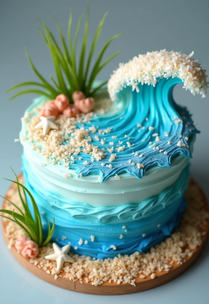 12 Easy Paw Patrol Cake Ideas with Step-by-Step Tutorials for Beginners! - 5. Zuma's Ocean Wave Cake