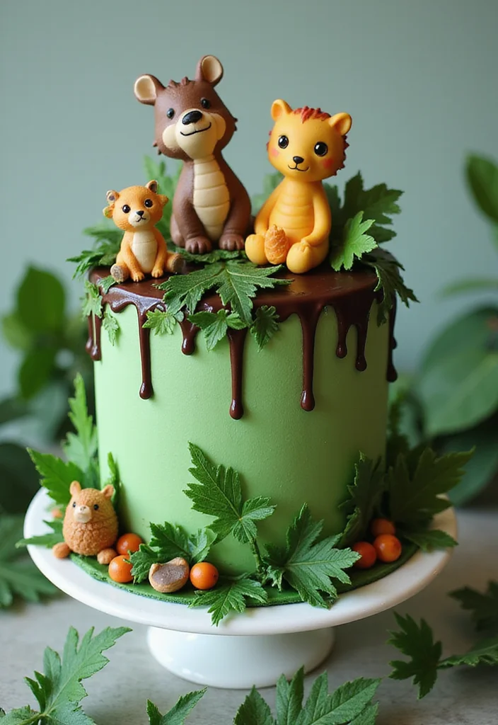 12 Easy Paw Patrol Cake Ideas with Step-by-Step Tutorials for Beginners! - 7. Tracker's Jungle Cake