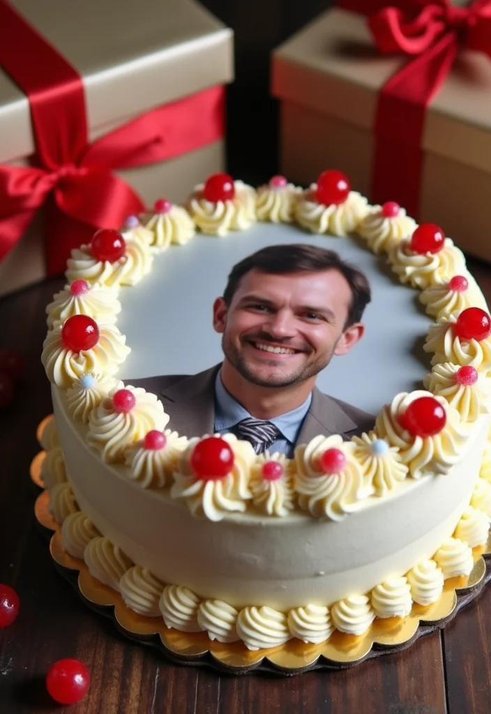 12 Personalized Cake Gift Box Ideas That Show You Care (Your Friends Will Adore #4!) - 1. Custom Photo Cake Box