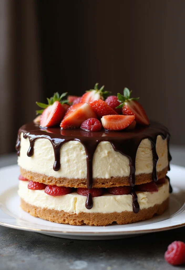 12 Stunning Cream Cake Designs That Will Wow Your Guests (You Won't Believe #5!) - 10. Cheesecake Cream Cake