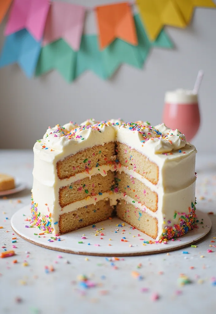 12 Stunning Cream Cake Designs That Will Wow Your Guests (You Won't Believe #5!) - 11. Funfetti Cream Cake