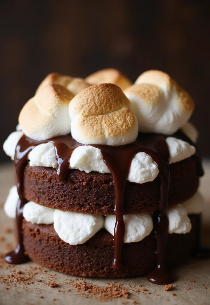 12 Stunning Cream Cake Designs That Will Wow Your Guests (You Won't Believe #5!) - 12. S’mores Cream Cake