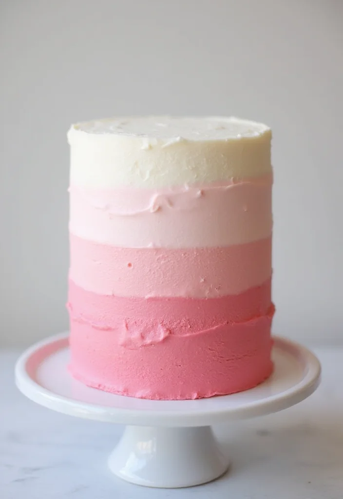 12 Stunning Cream Cake Designs That Will Wow Your Guests (You Won't Believe #5!) - 5. Ombre Cream Cake