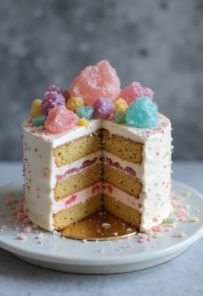 12 Stunning Cream Cake Designs That Will Wow Your Guests (You Won't Believe #5!) - 6. Geode Cream Cake