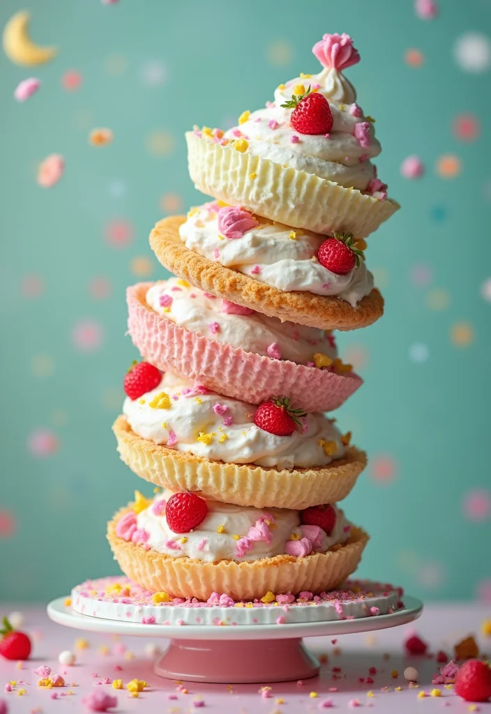 12 Stunning Cream Cake Designs That Will Wow Your Guests (You Won't Believe #5!) - 8. Topsy-Turvy Cream Cake