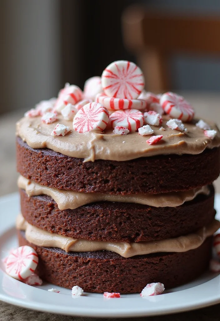 13 Fun and Simple Christmas Cake Recipes to Bake with Kids! - 5. Chocolate Peppermint Layer Cake