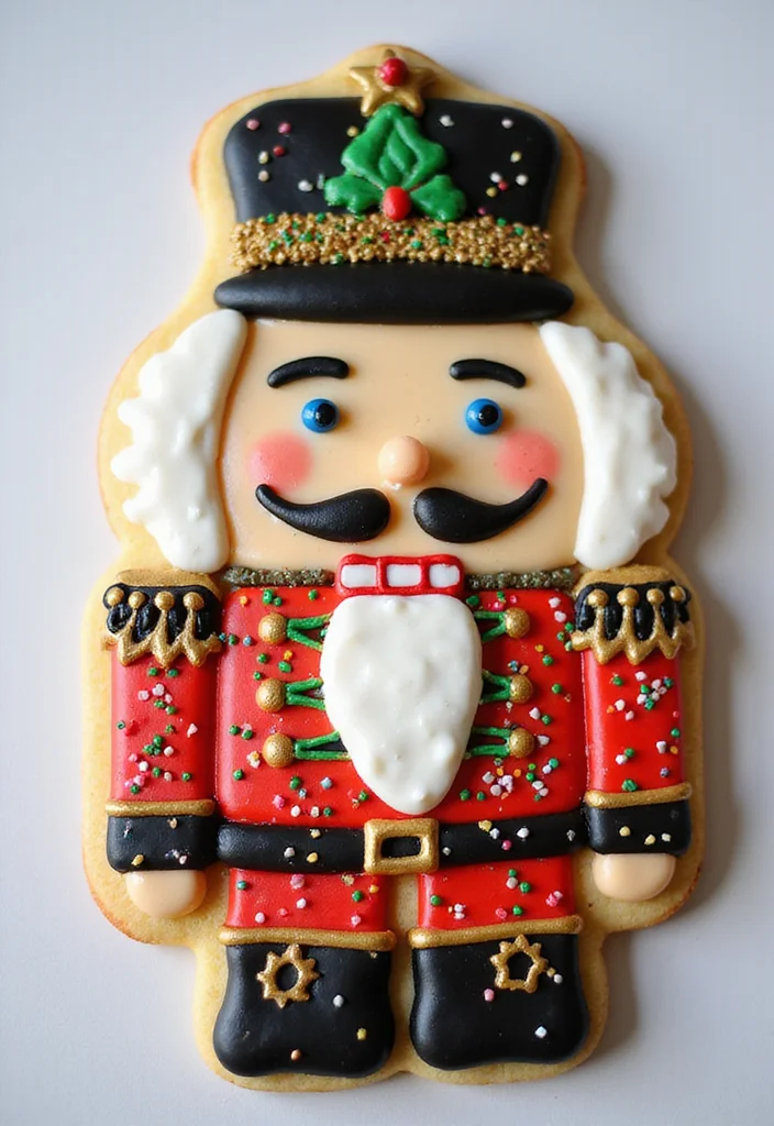 13 Fun and Simple Christmas Cake Recipes to Bake with Kids! - 8. Nutcracker Cookie Cake