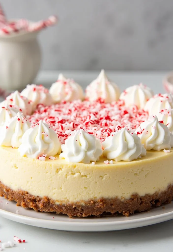 13 Fun and Simple Christmas Cake Recipes to Bake with Kids! - 9. Candy Cane Cheesecake