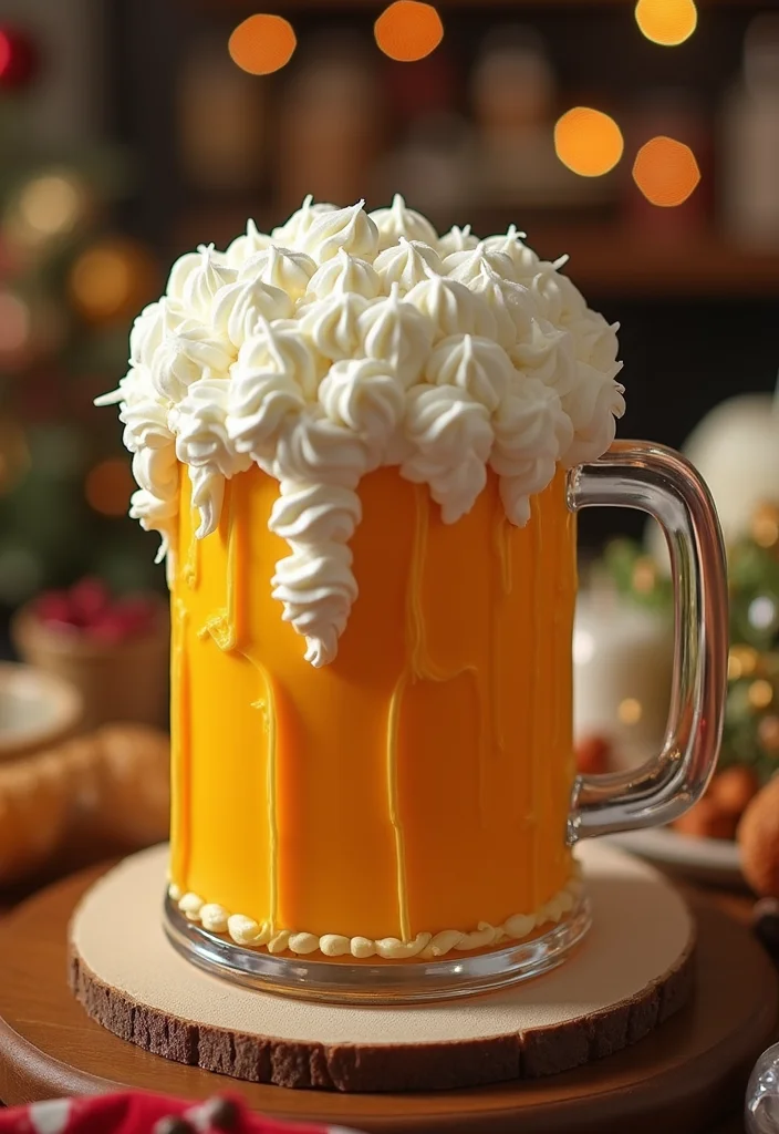 13 Stunning Men's Birthday Cakes That'll Steal the Show! - 10. Beer Mug Cake