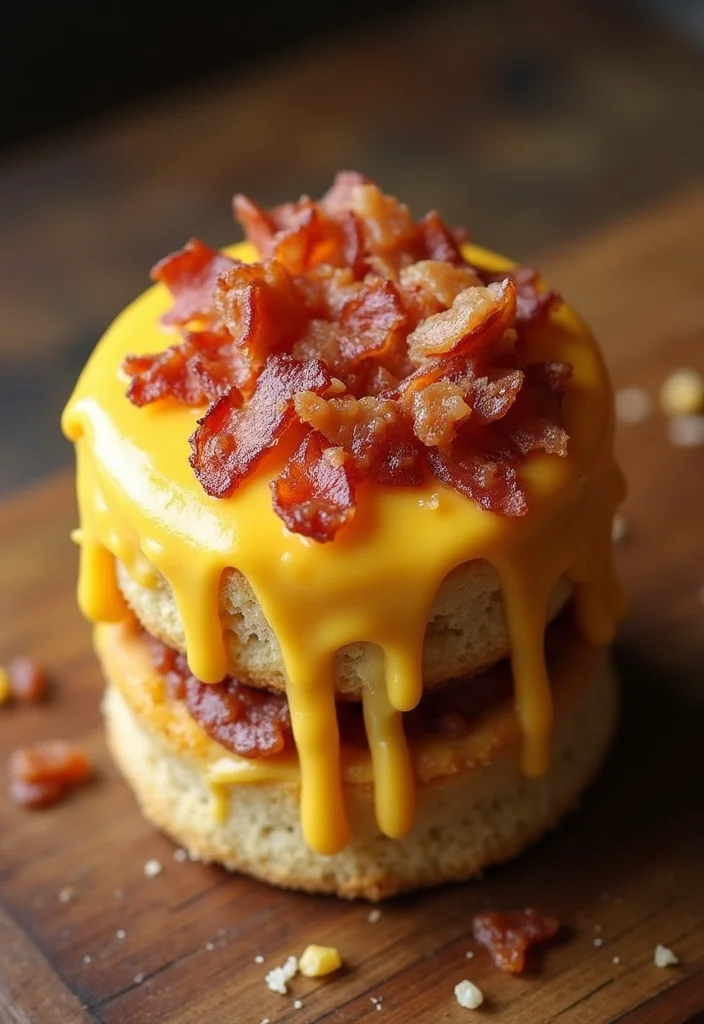 14 Custom Dog Lover Cake Ideas That Are Tailor-Made for Your Furry Friend! - 10. Bacon and Cheese Snack Cake