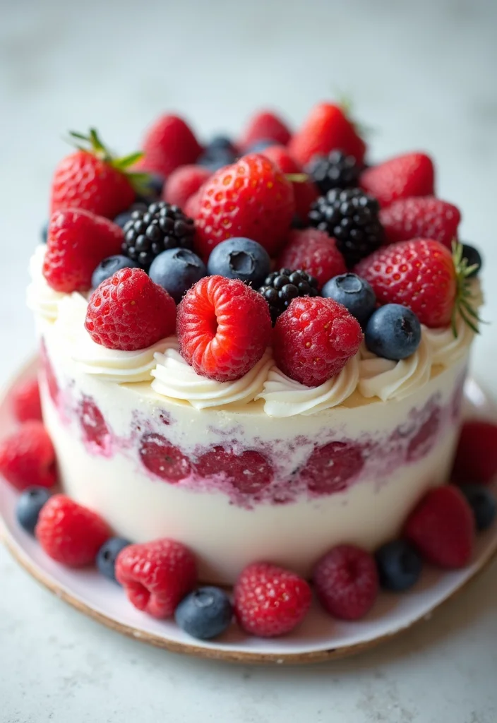 14 Custom Dog Lover Cake Ideas That Are Tailor-Made for Your Furry Friend! - 14. Mixed Berry Cake