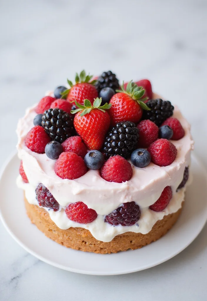 14 Custom Dog Lover Cake Ideas That Are Tailor-Made for Your Furry Friend! - 6. Yogurt and Berry Cake