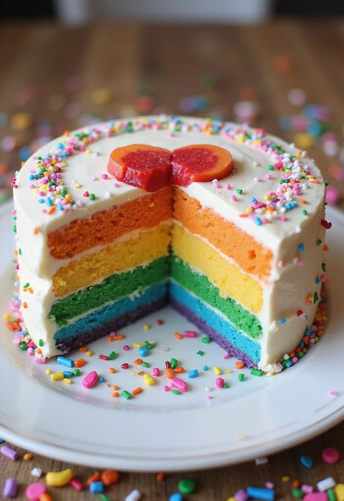 14 Fun Heart Cake Ideas That Kids Will Absolutely Love (You Won't Believe #6!) - 1. Rainbow Heart Cake