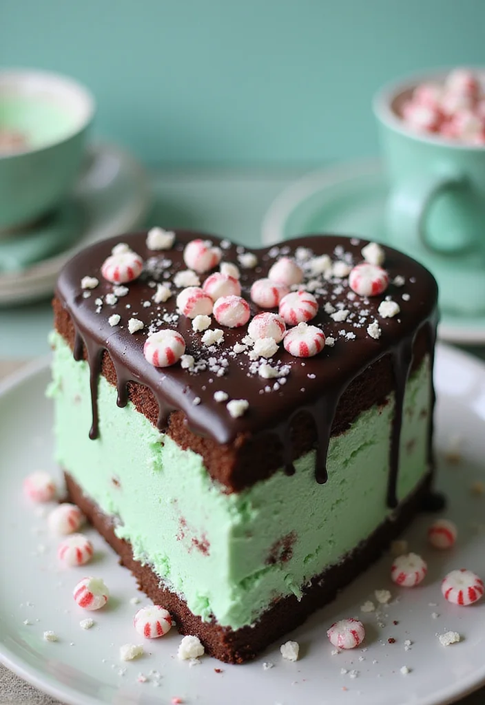 14 Fun Heart Cake Ideas That Kids Will Absolutely Love (You Won't Believe #6!) - 11. Chocolate Mint Heart Cake