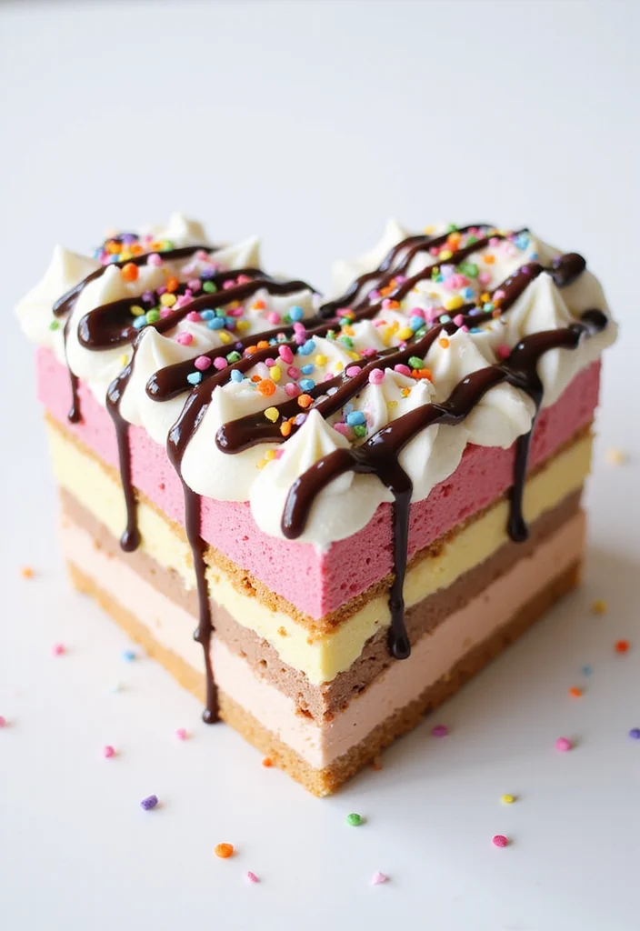 14 Fun Heart Cake Ideas That Kids Will Absolutely Love (You Won't Believe #6!) - 13. Ice Cream Heart Cake