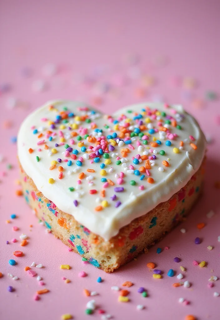 14 Fun Heart Cake Ideas That Kids Will Absolutely Love (You Won't Believe #6!) - 3. Funfetti Heart Cake