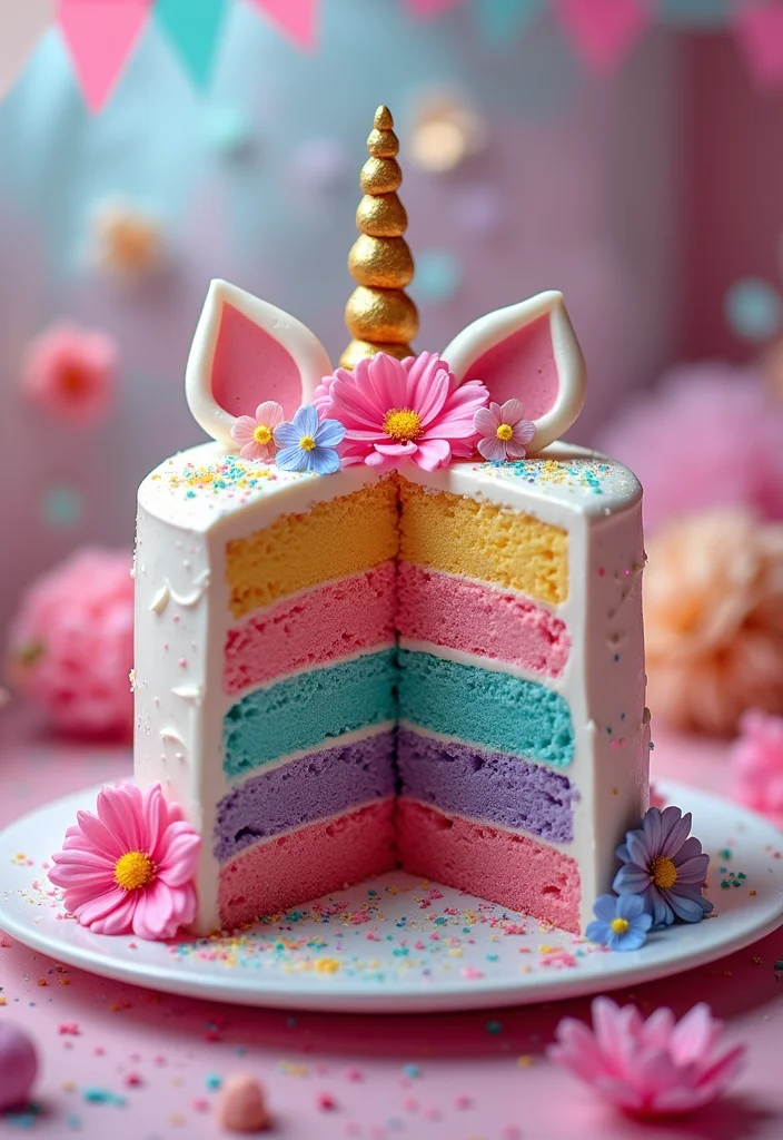 14 Fun Heart Cake Ideas That Kids Will Absolutely Love (You Won't Believe #6!) - 7. Unicorn Heart Cake
