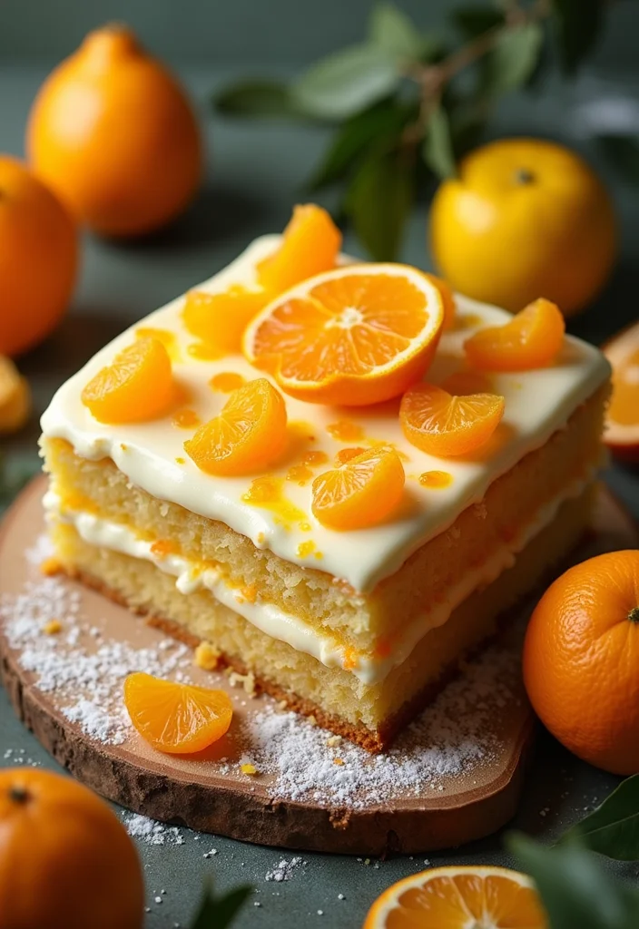 14 Seasonal Square Cake Decorating Ideas to Wow Your Guests This Year! - 12. Citrus Burst Cake