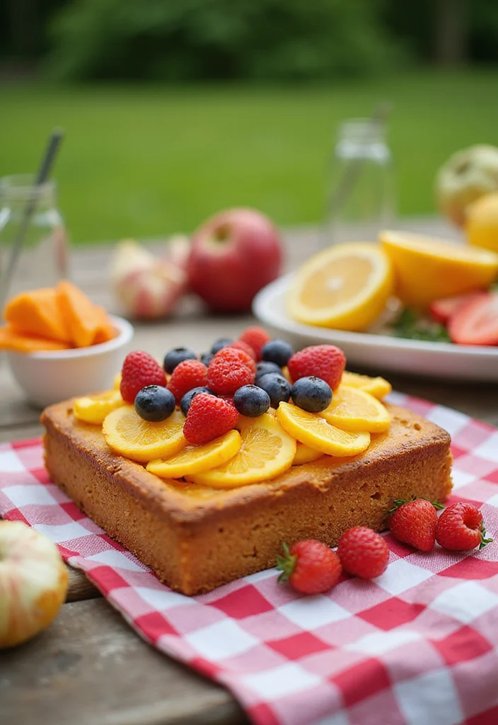 14 Seasonal Square Cake Decorating Ideas to Wow Your Guests This Year! - 2. Summer Fruit Medley Cake