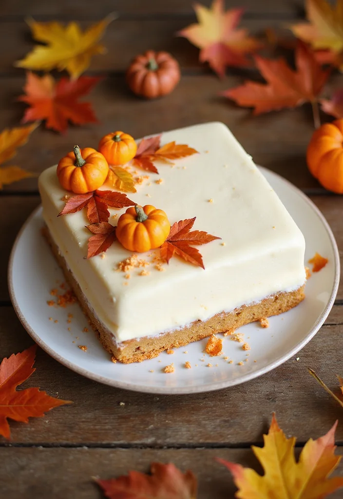 14 Seasonal Square Cake Decorating Ideas to Wow Your Guests This Year! - 3. Autumn Spice Cake