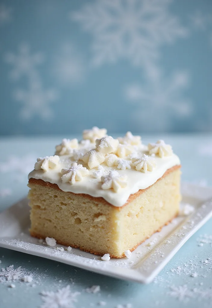 14 Seasonal Square Cake Decorating Ideas to Wow Your Guests This Year! - 4. Winter Wonderland Cake