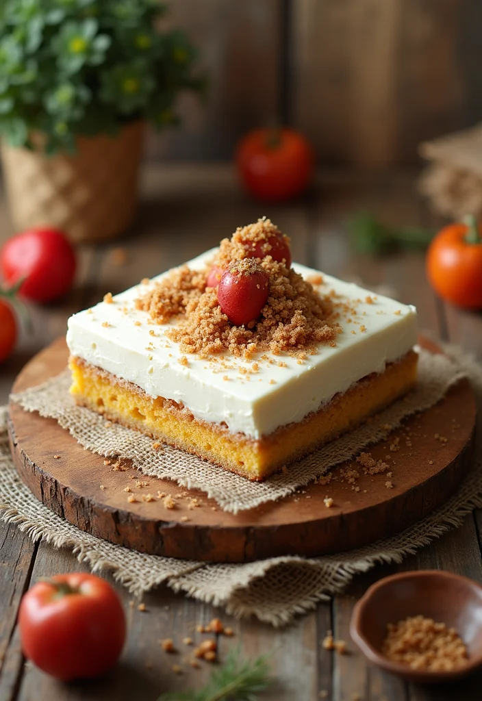 14 Seasonal Square Cake Decorating Ideas to Wow Your Guests This Year! - 7. Rustic Farmhouse Cake