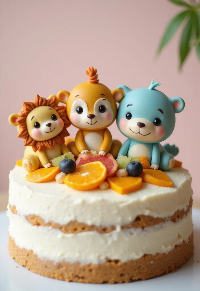 15 Creative Mom-to-Be Cake Designs That Will Make You Say 'Wow!' - 7. Baby Animal Cake