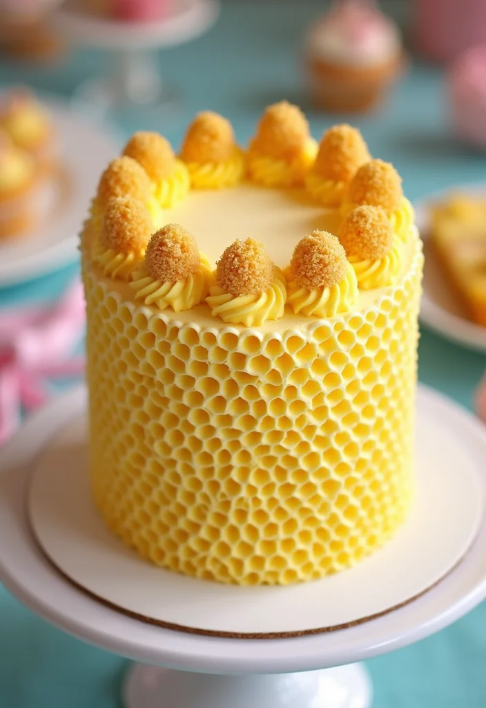 15 Easy and Fun First Bee Day Cake Recipes for Little Ones (Try #4!) - 1. Honeycomb Delight Cake