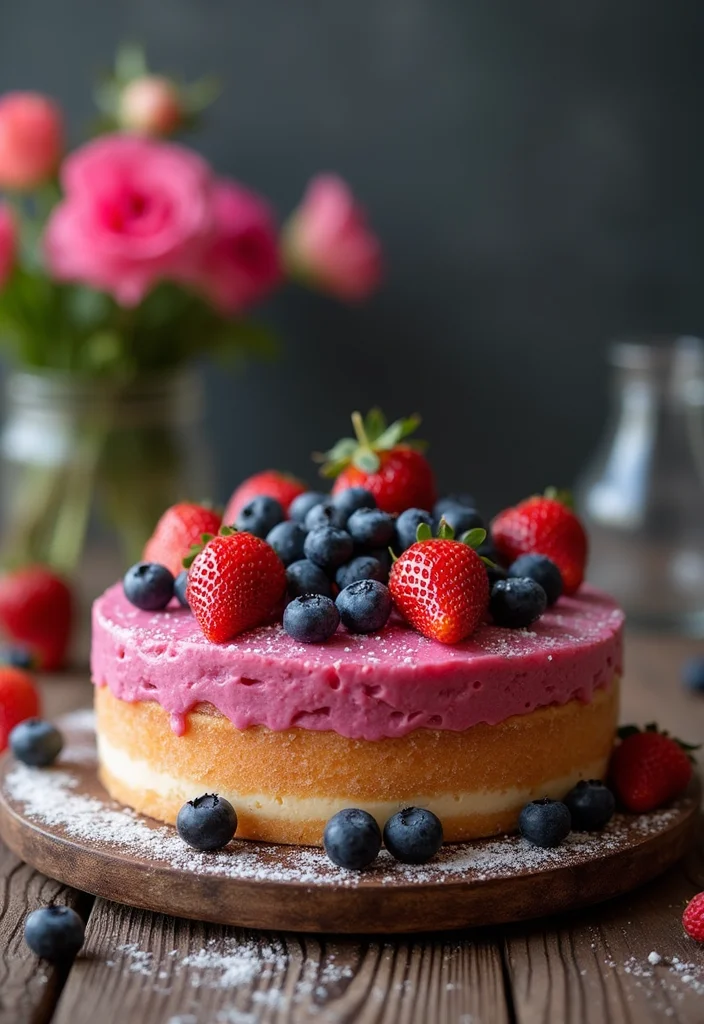 15 Easy and Fun First Bee Day Cake Recipes for Little Ones (Try #4!) - 5. Buzzing Berry Cake