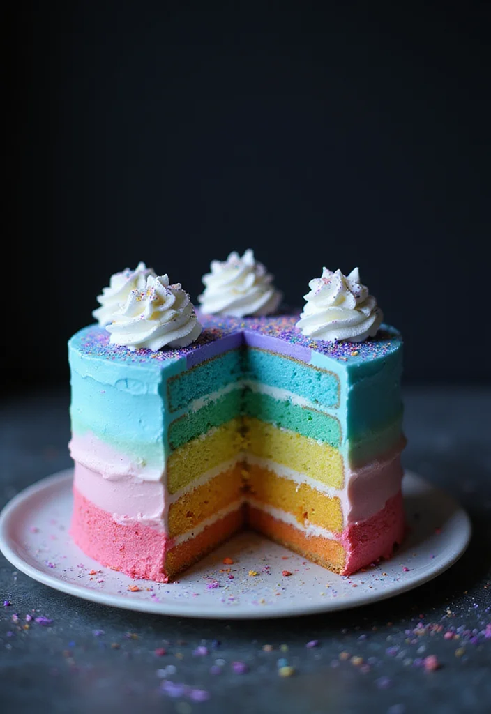 15 Enchanting Moon Themed Cake Ideas for Your Next Birthday Bash (You’ll Love #5!) - 13. Aurora Borealis Cake