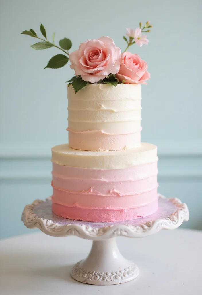 15 Fun and Aesthetic 18th Birthday Cake Ideas to Wow Your Friends! - 1. Pastel Ombre Delight