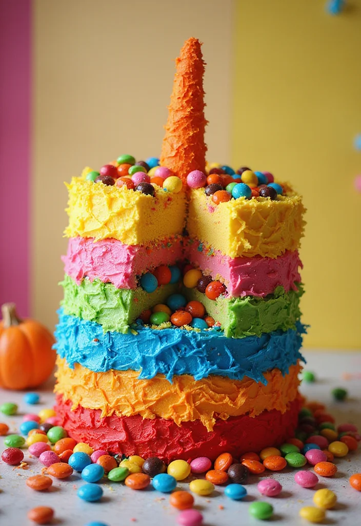 15 Fun and Aesthetic 18th Birthday Cake Ideas to Wow Your Friends! - 14. Piñata Cake