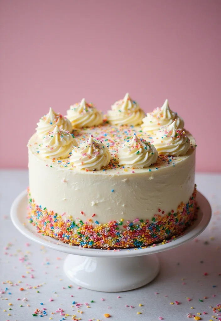 15 Fun and Aesthetic 18th Birthday Cake Ideas to Wow Your Friends! - 6. Funfetti Surprise Cake