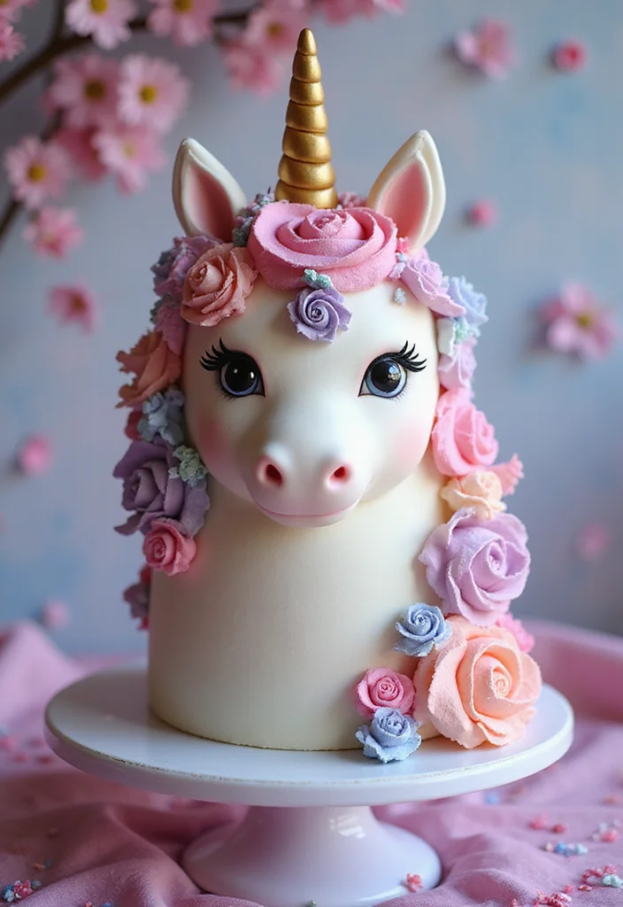 15 Fun and Aesthetic 18th Birthday Cake Ideas to Wow Your Friends! - 9. Unicorn Cake