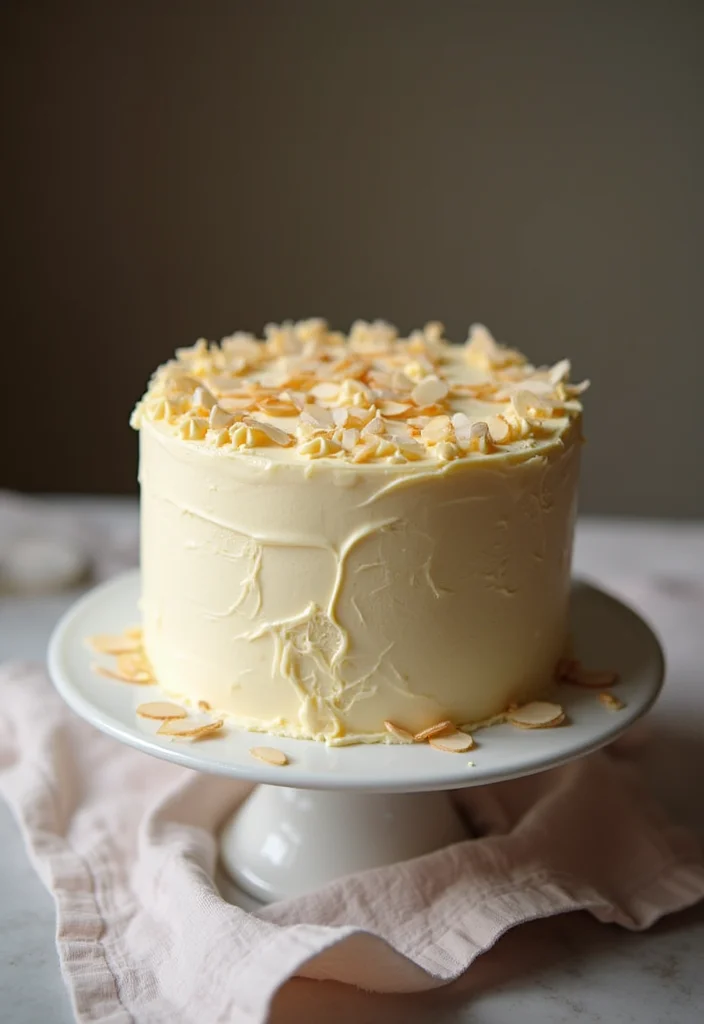 15 Unique Golden Birthday Cake Ideas to Make Your Day Shine (Check Out #8!) - 13. Golden Almond Cake