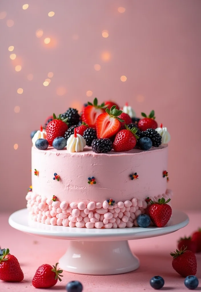 15 Unique Golden Birthday Cake Ideas to Make Your Day Shine (Check Out #8!) - 7. Golden Berry Chantilly Cake