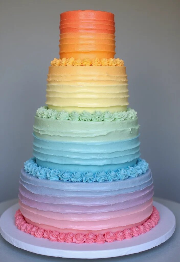 15 Unique Reception Cake Designs That Will Wow Your Guests (Check Out #7!) - 4. Ombre Cake