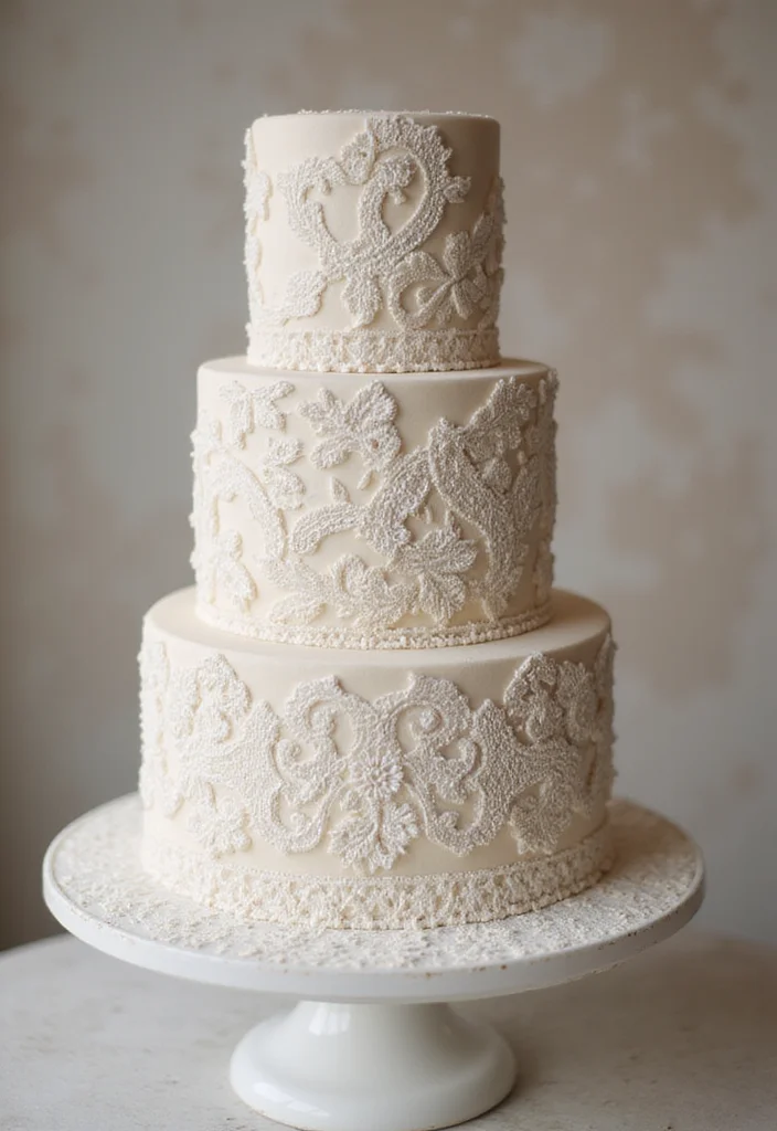 16 Creative Cake Decor Trends That Will Change the Way You Bake (Brace Yourself for #8!) - 11. Vintage Lace Designs