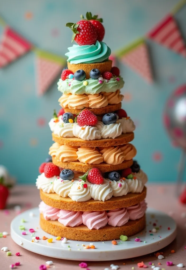 16 Creative Cake Decor Trends That Will Change the Way You Bake (Brace Yourself for #8!) - 12. Layered and Skewered Cakes