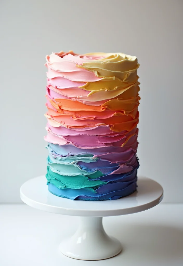16 Creative Cake Decor Trends That Will Change the Way You Bake (Brace Yourself for #8!) - 2. Brush Stroke Cakes