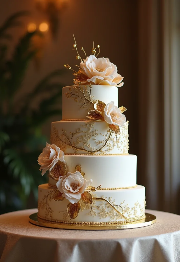 16 Creative Cake Decor Trends That Will Change the Way You Bake (Brace Yourself for #8!) - 7. Metallic Accents