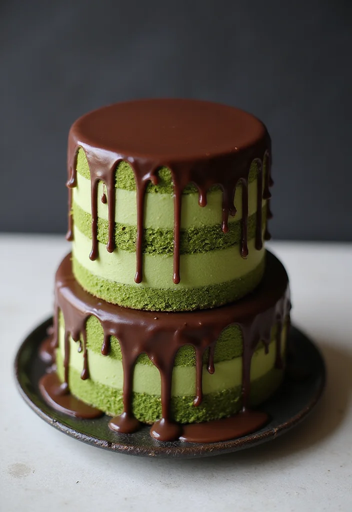 16 Deliciously Unique Cake Models You Can't Afford to Miss (Especially #11!) - 10. Choco-Matcha Fusion