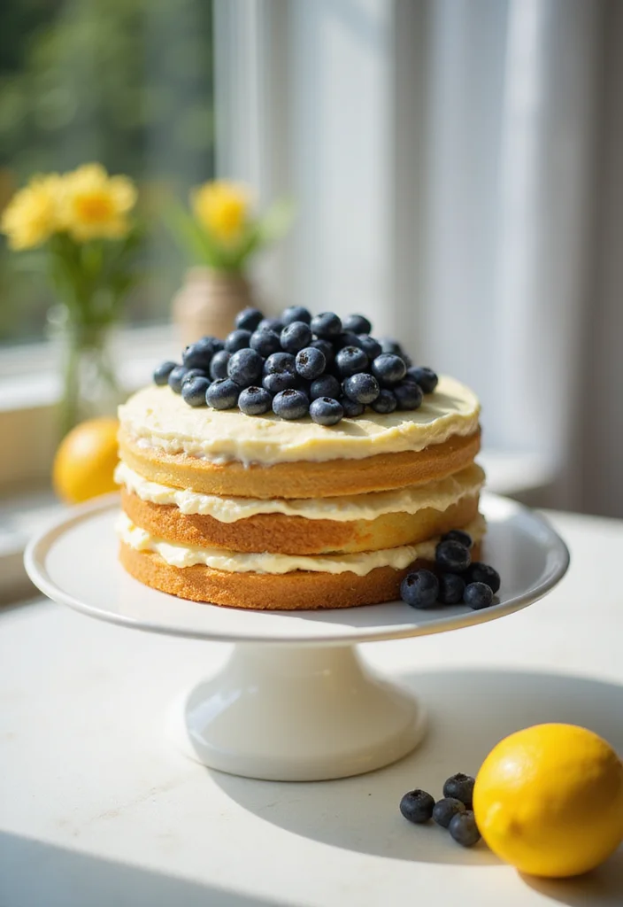 16 Deliciously Unique Cake Models You Can't Afford to Miss (Especially #11!) - 6. Lemon Blueberry Bliss