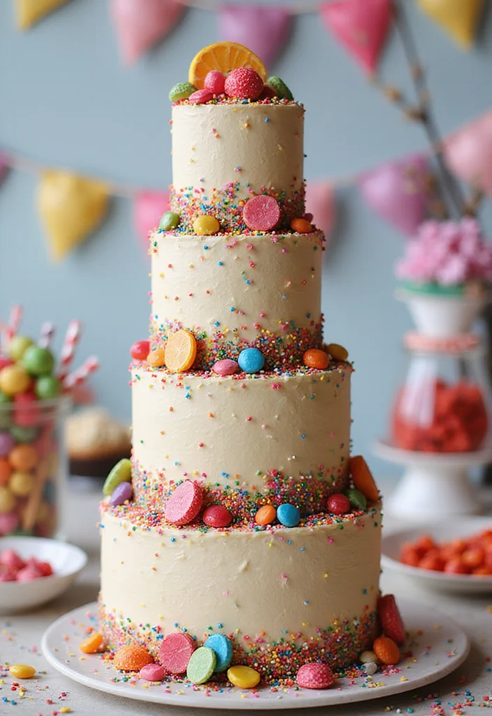 16 Fun Tall Cake Designs Your Kids Will Adore—#7 Is a Party Favorite! - 7. Candy Land Cake