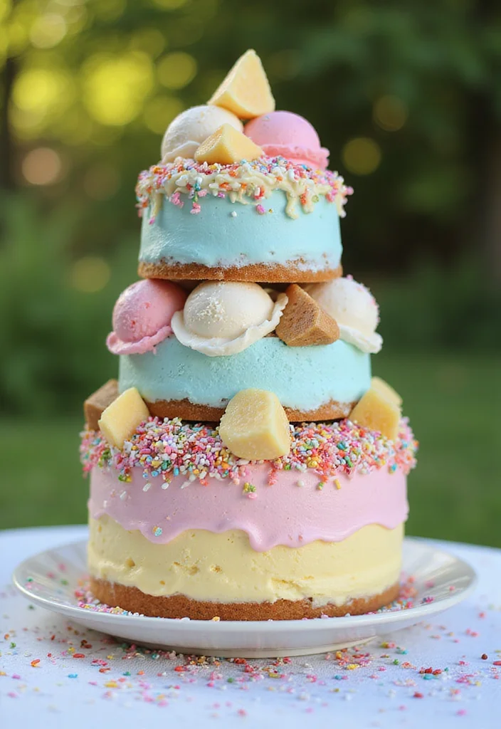 17 Trending Romantic Wedding Cake Styles That Will Capture Your Heart (Especially #4!) - 12. Ice Cream Cake