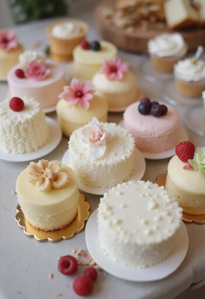 17 Trending Romantic Wedding Cake Styles That Will Capture Your Heart (Especially #4!) - 15. Mini Wedding Cakes